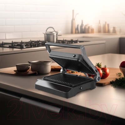 Электрогриль Endever Grillmaster 245 (серебристый/черный)