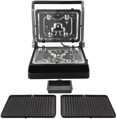 Электрогриль Endever Grillmaster 245 (серебристый/черный)