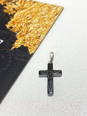 Подвеска Wolves Крестик Гематит №2 41028