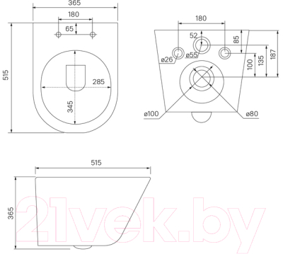 Унитаз подвесной IDDIS Calipso CALRNSEi25