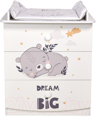 Комод пеленальный Фея 1380 Спящий мишка / 0002801.9.17 - фото