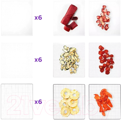 Сушильный шкаф для овощей и фруктов Kitfort КТ-1964