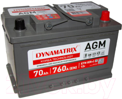 Автомобильный аккумулятор Dynamatrix AGM ETN 0 R+ DEK700 - фото