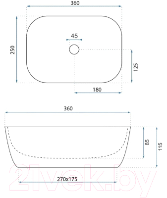 Умывальник REA Belinda Mini REA-U3321