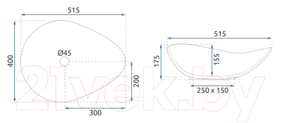 Умывальник REA Dora REA-U5066