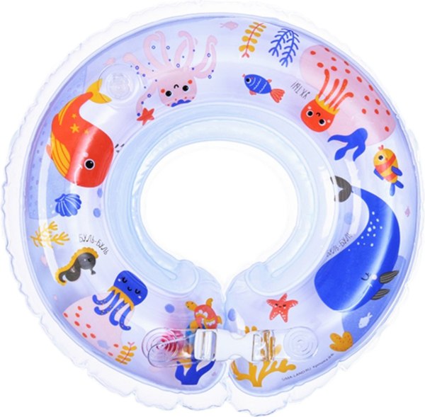 Надувной круг Крошка Я Морские животные с погремушками / 7583999 - фото