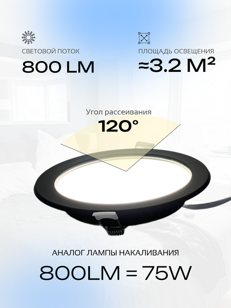 Точечный светильник Truenergy 12W 4000K IP20 /10039