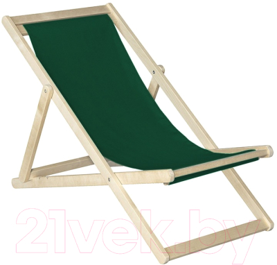 Кресло-шезлонг складное Мебелик Зеленое