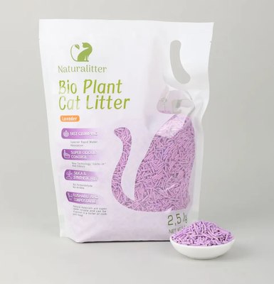Наполнитель для туалета Naturalitter Bio Plant Cat Litter Лаванда / NLT6LV