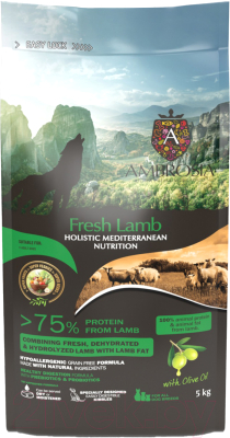 Сухой корм для собак Ambrosia Mediterranean для взрослых собак ягненок / U/AHL5 - фото