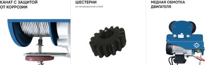 Таль электрическая Gearsen Мини PA 220В / GPAP 12512 (125/250кг, 12/6м)