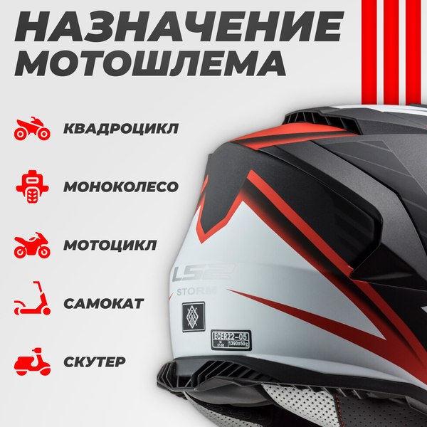 Мотошлем LS2 FF800 Storm II Nerve