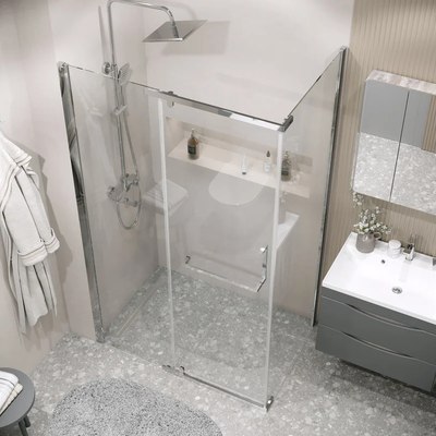 Душевая стенка Grossman Pragma 80x195 / 200.K33.03.80.10.00 (хром/стекло прозрачное)