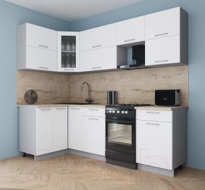 Кухонный гарнитур Интерлиния Мила Gloss 50-12x24