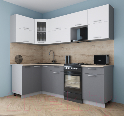 Кухонный гарнитур Интерлиния Мила Gloss 50-12x24