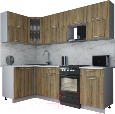 Кухонный гарнитур Интерлиния Мила Gloss 50-12x24 - фото