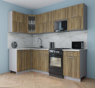 Кухонный гарнитур Интерлиния Мила Gloss 50-12x24