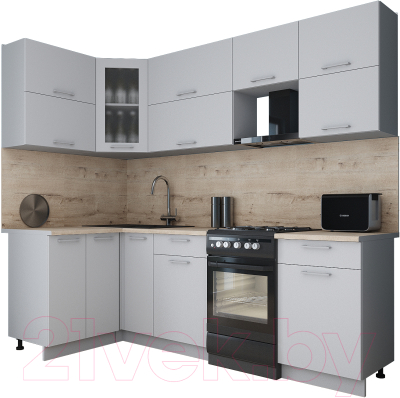 Кухонный гарнитур Интерлиния Мила Gloss 50-12x24 - фото