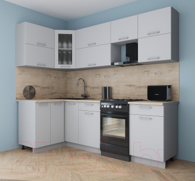 Кухонный гарнитур Интерлиния Мила Gloss 50-12x24