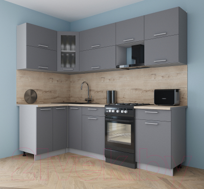 Кухонный гарнитур Интерлиния Мила Gloss 50-12x24