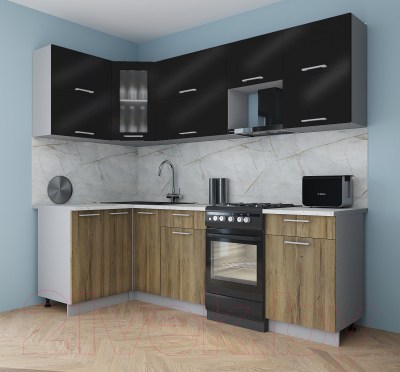 Кухонный гарнитур Интерлиния Мила Gloss 50-12x24