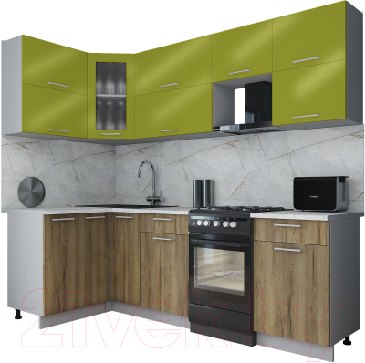 Кухонный гарнитур Интерлиния Мила Gloss 50-12x24 - фото