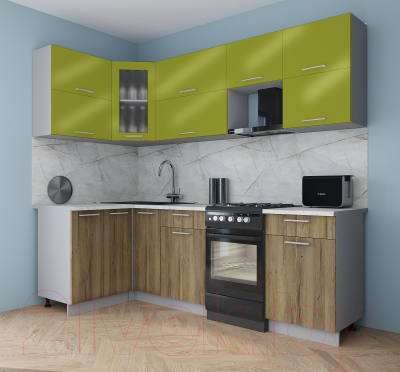 Кухонный гарнитур Интерлиния Мила Gloss 50-12x24