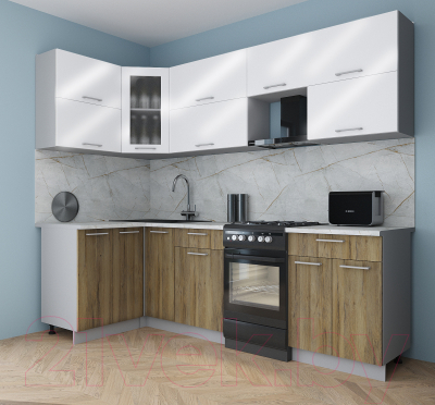 Кухонный гарнитур Интерлиния Мила Gloss 50-12x25