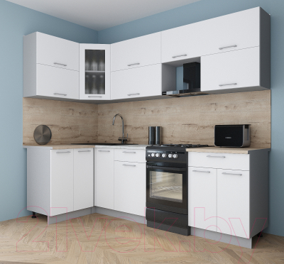 Кухонный гарнитур Интерлиния Мила Gloss 50-12x25