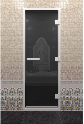 Стеклянная дверь для бани/сауны Doorwood Хамам 70x190 / DW03217 (графит)