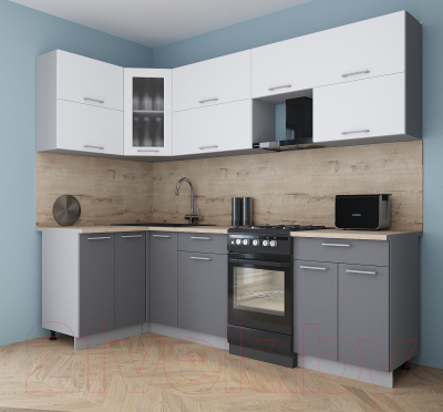 Кухонный гарнитур Интерлиния Мила Gloss 50-12x25