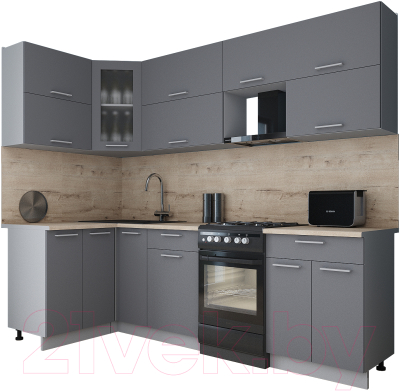 Кухонный гарнитур Интерлиния Мила Gloss 50-12x25 - фото