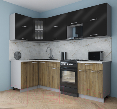 Кухонный гарнитур Интерлиния Мила Gloss 50-12x25