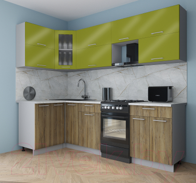 Кухонный гарнитур Интерлиния Мила Gloss 50-12x25