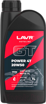 Моторное масло Lavr GT Power 4T 20W50 SN / Ln7729 - фото