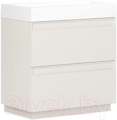 Тумба под умывальник Belux Базель Н 80-02 (180, светлый миндаль матовый) - фото