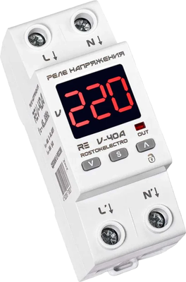 Реле напряжения Rostok Elektro V-40А RE / 46-237 - фото