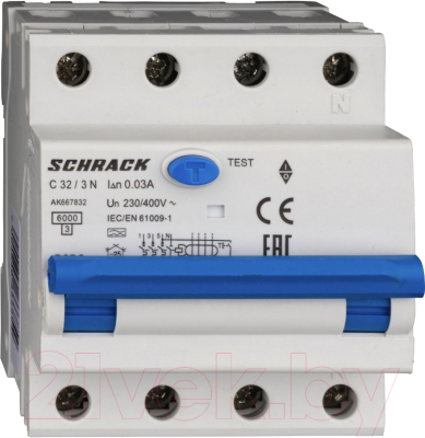 Дифференциальный автомат Schrack Technik AK667832 - фото