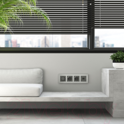 Рамка для выключателей и розеток Werkel AluMax W0043506