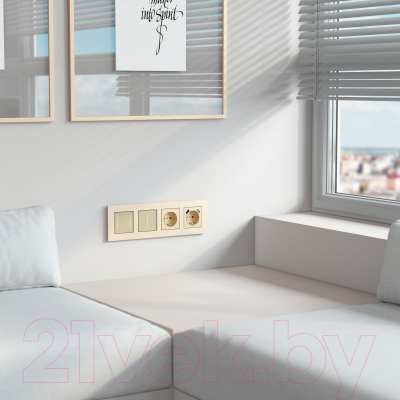 Рамка для выключателей и розеток Werkel AluMax W0043511