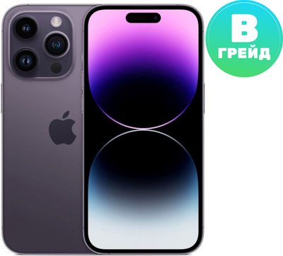 Смартфон восстановленный Apple iPhone 14 Pro 256GB Flip Грейд B (темно-фиолетовый) - фото