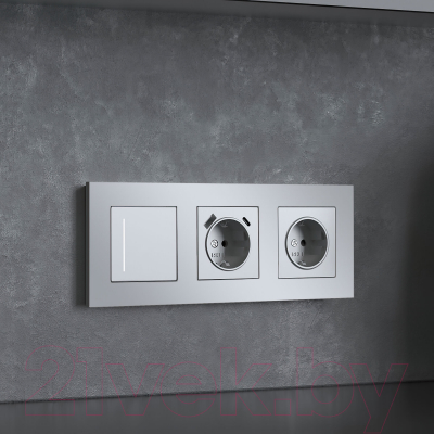 Рамка для выключателей и розеток Werkel Slab W0032965