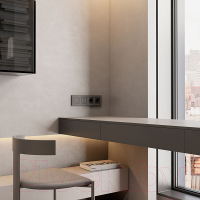 Рамка для выключателей и розеток Werkel Slab W0042963