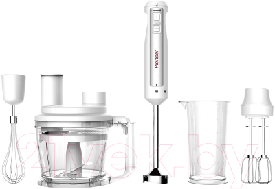 Блендер погружной Pioneer HB135S (белый) - фото