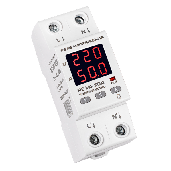Реле напряжения Rostok Elektro V-50А RE / 46-244