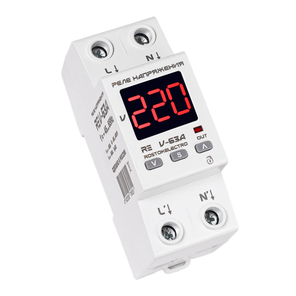 Реле напряжения Rostok Elektro V-63А RE / 46-251
