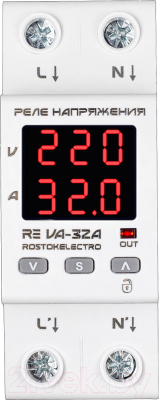 Реле напряжения Rostok Elektro VА-32А RE / 46-268 - фото