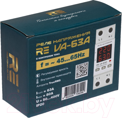Реле напряжения Rostok Elektro VА- 63А RE / 46-299