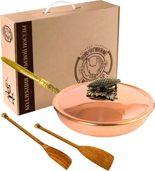 Сковорода Кольчугинский мельхиор Кукуруза / КМ19940306 - фото