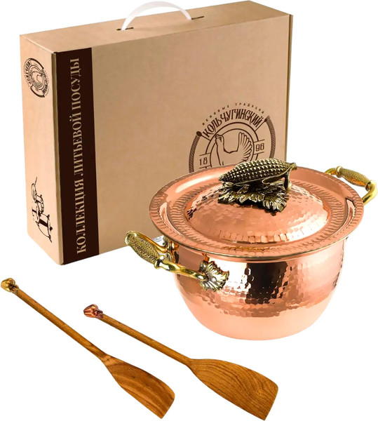 Кастрюля Кольчугинский мельхиор Кукуруза / КМ19910306 - фото